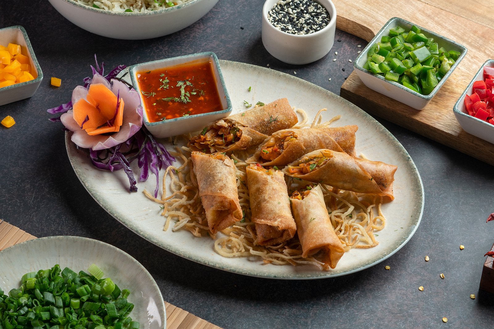 Spring Rolls (Veg) (6 pcs)